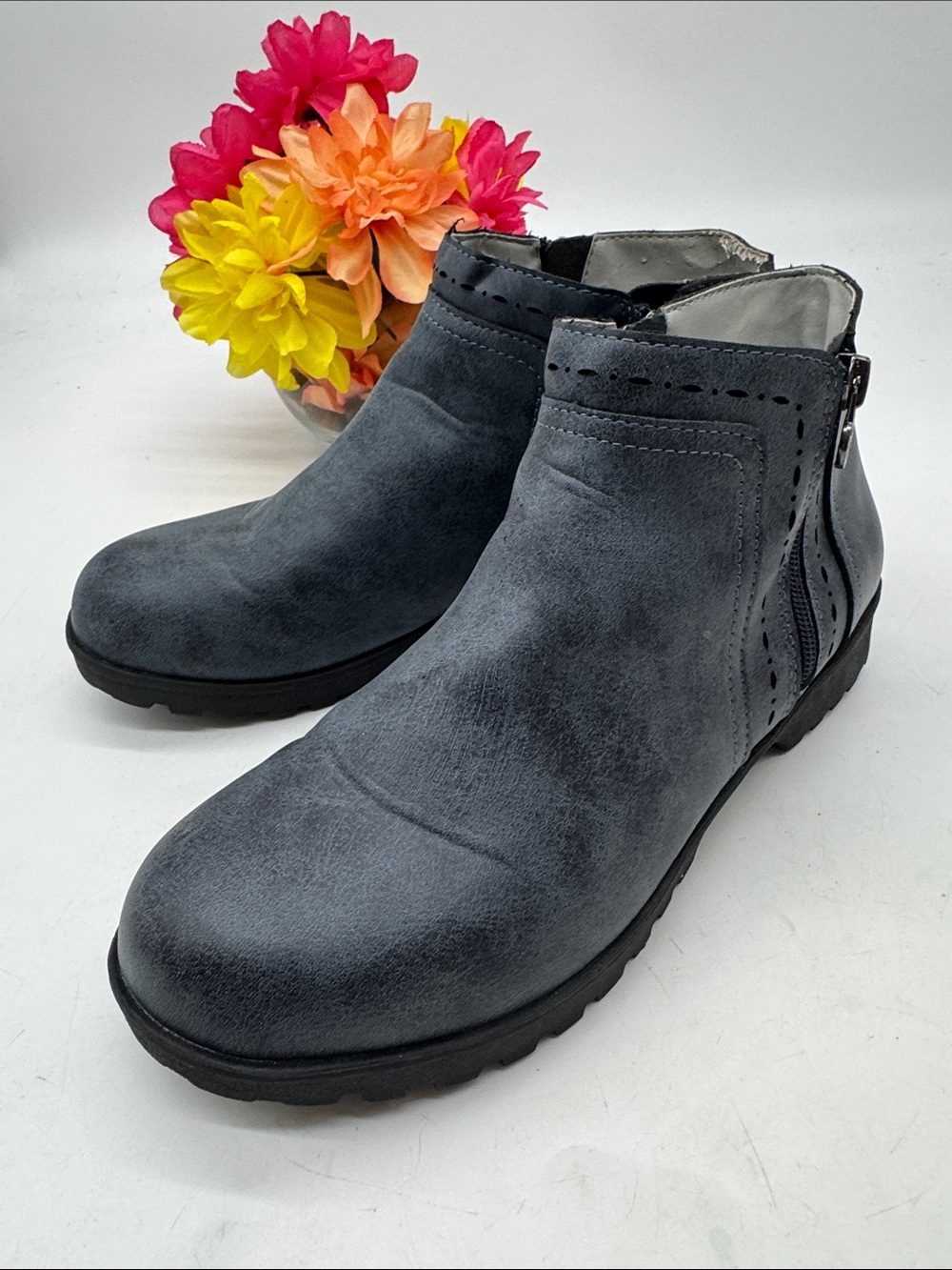 Jsport Jenna Women’s Casual Ankle Boots - Slate Gray Size 10